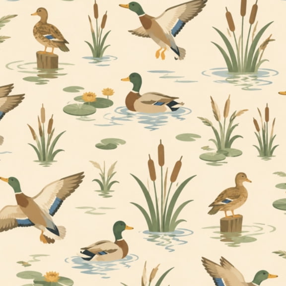 Peel and Stick Wallpaper 17.7in x 9.8ft Vintage Duck Mallard Duck Famous Paintings Animal Hunting Contact Paper Vinyl Waterproof Self Adhesive Wall Paper for Bedroom Shelf Cabinet Renter Friendly