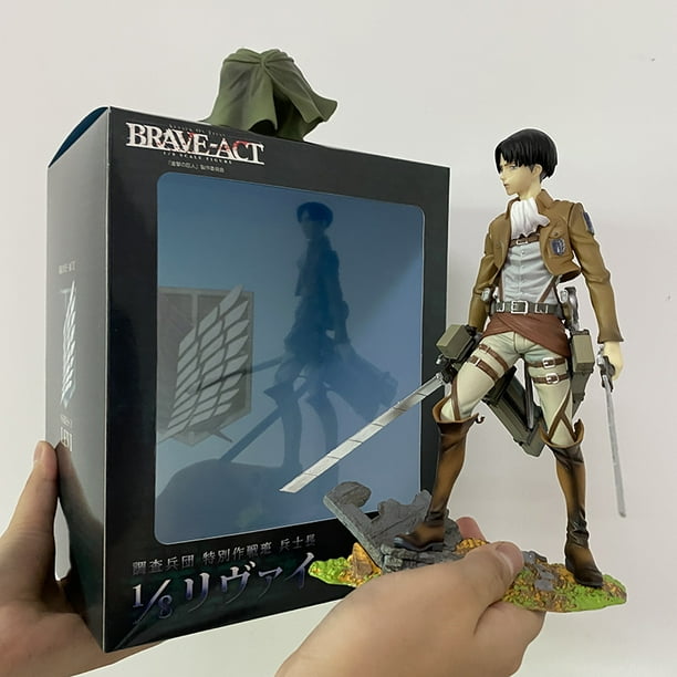 Figura de acción de Attack on Titan Levi Ackerman Mikasa Ackerman Anime Rival Shingeki no Kyojin modelo muñeca de juguete 36cm