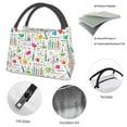 thumbnail image 4 of Yiaed Chemical Flasks And Test Tubes Print Lunch box lunch bag Portable Insulated Lunch Box for Women Men Cooler Tote Bag with Front Pocket for Work Picnic Travel, 4 of 6