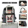 thumbnail image 3 of FORMRS Mini Backpack Purse for Women Travel Daypack Casual Shoulder Bag, Blue Christmas Santa, 3 of 7
