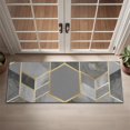 thumbnail image 2 of Gray Gold Hexagon Marble Pattern Door Rugs,Washable Non Slip Door Mats Indoor,Decorative Door Mats,Entry Mat Indoor for Entrance,Bedroom,Kitchen,Bathroom,16"x47", 2 of 6