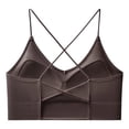 thumbnail image 2 of Sports Bras for Women Strappy Racerback Full Coverage V Neck Supportive Bralettes Workout Gym Yoga Bra, 2 of 6