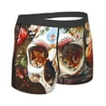 thumbnail image 3 of Daiia Rose Floral Skull Men's Underwear Boxer Briefs, Cotton Stretch Moisture-Wicking Underwear-Large, 3 of 9