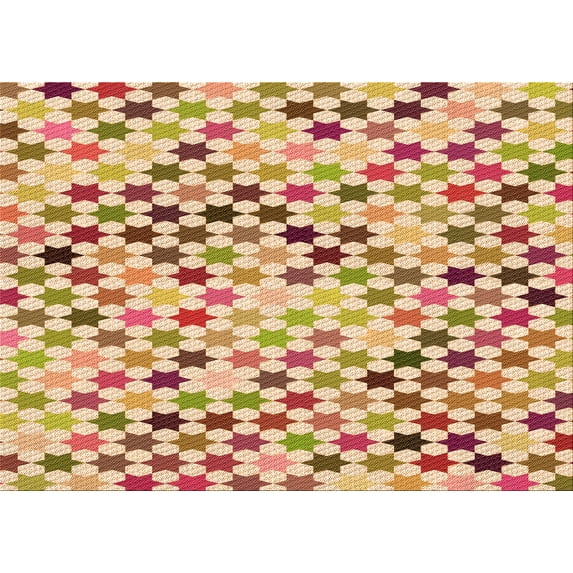 Ahgly Company Machine Washable Indoor Rectangle Transitional Red Area Rugs, 6' x 9'