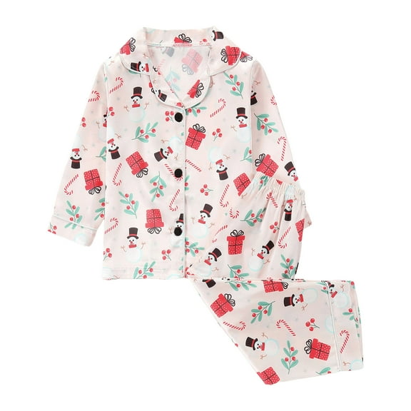 XEGLSBU Christmas Outfits for Girls 6-7T Toddler Boys Girls Christmas Long Sleeve Cartoon Prints T Shirt Tops Pants Kids Outfits School Christmas Outfits for Girls 5-6 Size 3-4 Years