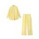 thumbnail image 2 of HH TRAF Conjunto informal de 2 piezas para mujer, camisa holgada de manga larga con solapa a rayas y botonadura sencilla, pantalones de pierna ancha con cintura elástica para mujer, 2 of 5