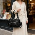 thumbnail image 3 of Sunyuer Vintage Tote Bags for Women, Large Capacity Vintage Multi-Pocket PU Leather Handbag Crossbody Shoulder Bag, 3 of 8