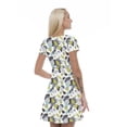 thumbnail image 2 of Women’s A Line Autumn Fall Summer Dress, Retro Triangle Arrangement, Cross Wrap V Neck, 6 Sizes, by Ambesonne, 2 of 2