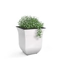 thumbnail image 3 of Mayne Valencia 7" x 7" x 8" Square Self Watering White Plastic Planter, 3 of 15