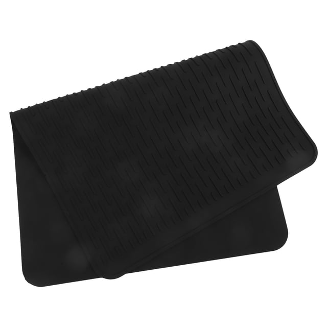BESTYASH Tapis de Protection en Silicone Anti-Brûlure pour Cuisinière Noir Résistant à la Chaleur Lot de 1