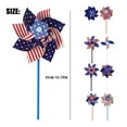 thumbnail image 2 of BJBSJSZ 10 Pack Reflective Pinwheels Patriotic Decorations, Flag on Stick Wind Spinner with Stake for Independence Day, Memorial Day July of 4th Party Supplies, Scare Birds Repellent Devices, 2 of 8