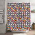 thumbnail image 5 of Rateoe Skull sunflower daisy Shower Curtain - Fancy Bathroom Shower Curtain Sets - Waterproof Shower Curtain with Hooks with 12 Plastic Hooks 72x72 Inches, 5 of 5