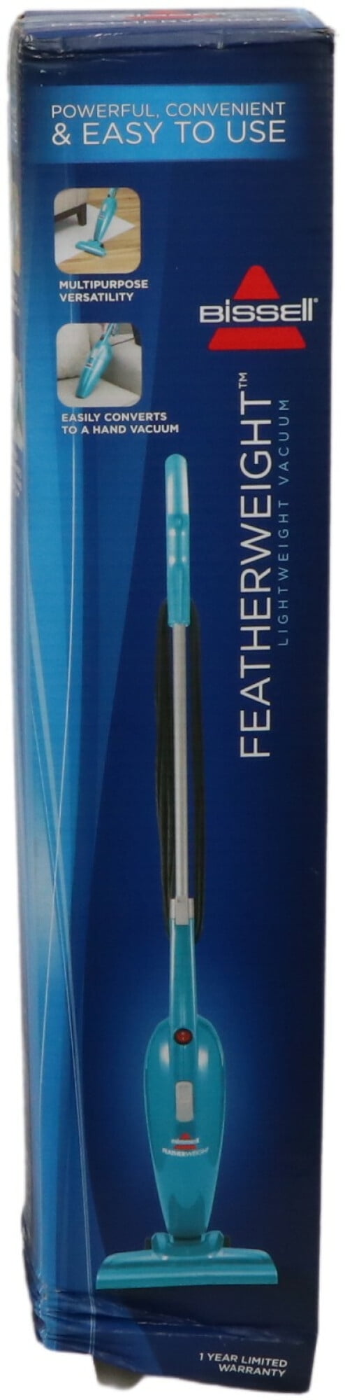 FeatherWeight Lightweight Stick Vacuum: Bissell, Bagless, Turquoise Blue, Electric, Hard Floor, Pet Hair, 1 Speed, 15ft Cord