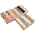 thumbnail image 1 of Elegant Gray Drawer Organizer For Multi-Use Storage, Non-Woven Material Foldable-Design Collapsible Storage Boxes For Bedroom Closet Dresser Dividers, 1 of 7