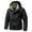 B#Black, variant on DPTALR Men's Solid Color Waterproof Workwear Jacket with Long Sleeves ,Hood ,Multiple Pockets,Black,XXXXL