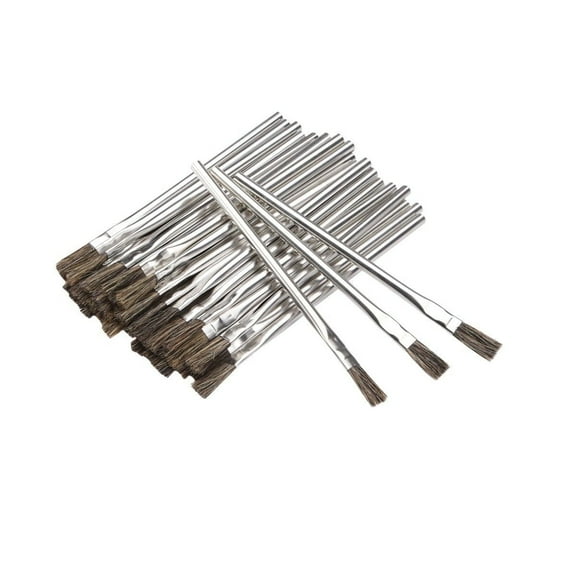 36-Piece Disposable Horsehair Bristle Hobby Brushes with Acid Brush, Glue, Oil Paint & Flux