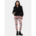 thumbnail image 2 of No Boundaries Velour Holiday Leggings, 1 or 2-Pack, Women's and Women's Plus, 2 of 5
