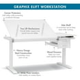 thumbnail image 6 of SD STUDIO DESIGNS Graphix II eLift Split Top Height Adjustable Drafting, Drawing Table, 6 of 6
