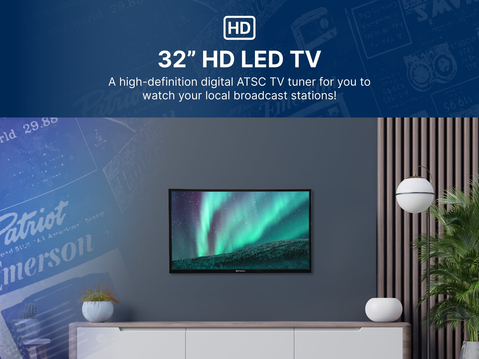 Emerson ETD-3250 32-inch Class HD LED Television with DVD Player, Black