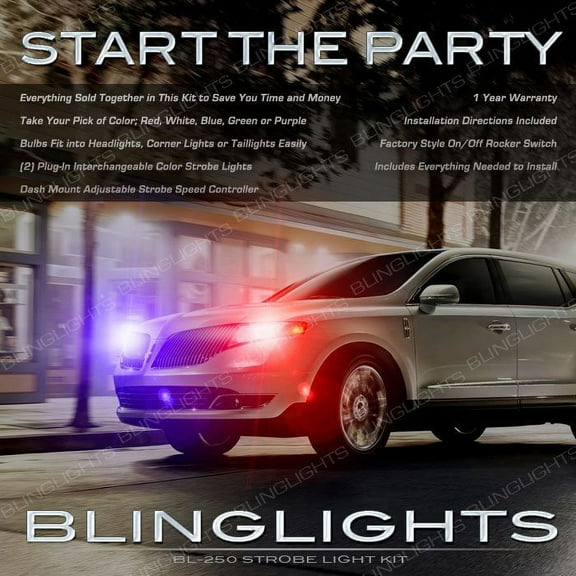 For Lincoln MKT Head Lamp Xenon Strobe Light Kit with Remote