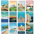 thumbnail image 2 of Póster de viaje de Francia, Estrasburgo, París, Marsella, Milán, Italia, pintura en lienzo, arte de pared de Grecia, decoración del hogar, decoración de la sala de estar como regalo, 2 of 5