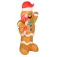thumbnail image 3 of Inflatable Christmas Snowman, Christmas Inflatable Gingerbread Man Superb Stitching Cute Satble Bright Color 1.5m Height Windproof With LED Lights For Garden Prise Britannique, 3 of 8