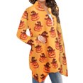 thumbnail image 2 of Honganda Women Halloween Printed Pattern Cardigan, Long Sleeve Loose Coat, 2 of 7
