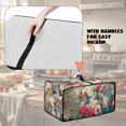 thumbnail image 6 of ZIATUBLES Hummingbird Peony Print Toaster Oven Dust Cover Fits Standard Ovens Machine Washable Polyester with Storage Side Pockets Foldable Appliance Protector Cover, 18.5" x 14.5" x 9", 6 of 8
