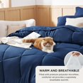 thumbnail image 4 of Bedsure Navy Juegos de Cama Queen - 7 Piezas Sólidas Queen Bed in a Bag, Cama Queen, 4 of 8