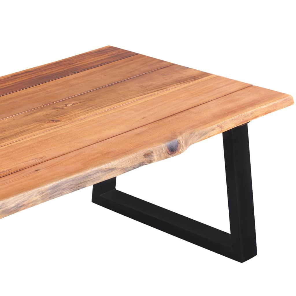 Lowestbest Outdoor Wood Dining Table, Rectangular Kitchen Table, Modern Outdoor Dining Furniture, Teak Color Lowestbest Outdoor Wood Dining Table, Rectangular Kitchen Table, Modern Outdoor Dining Furniture, Teak Color