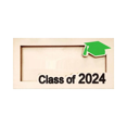 thumbnail image 1 of 2024 Personalized Graduation Money Gift Holder Custom Wooden Graduation Cash Holder Card Box, Class of 2024 Green, 1 of 5
