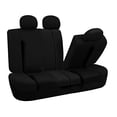 thumbnail image 3 of Juego combinado de fundas de asiento para automóviles, color negro, universal, ajuste FH Group, 3 of 8