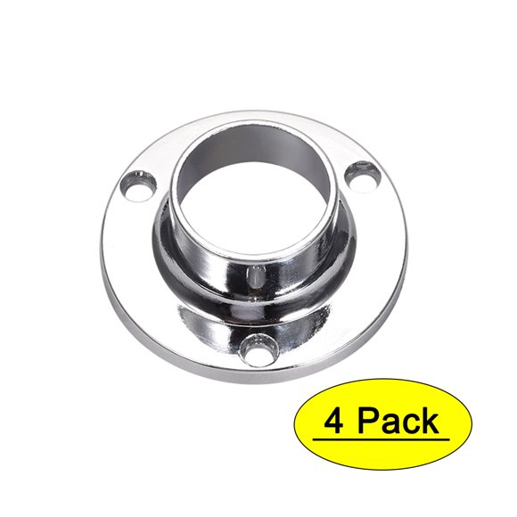 Uxcell 4-Pack Wardrobe Rail End Support Brackets - For 32mm Diameter Tube, Stainless Steel