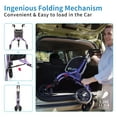 thumbnail image 4 of Planetwalk Premium 3 Wheel Walkers for Seniors - 8'' Wheel Ultra Lightweight Aluminum Folding Walker, Dark Purple, 4 of 7