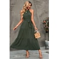 thumbnail image 5 of PRETTYGARDEN Women's Summer Floral Maxi Sun Dress Sleeveless Halter Neck Flowy Ruffle Hem Long Boho Dresses with Belt, 5 of 5