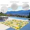thumbnail image 3 of Yellow Lemons Outdoor Rug for Patio/Deck/Porch, Non-Slip Large Area Rug 5 x 8 Ft, Summer Botanical Checkered Pastoral Indoor Outdoor Rugs Washable Area Rugs, Reversible Camping Rug Carpet Runner, 3 of 8