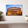 thumbnail image 2 of Elephant Stock The Famous Colosseum Wall Art - Horizontal Canvas Wall Art - Living Room Wall Decor - Places Canvas - Blue And Orange Decor - 12" x 8", 2 of 8