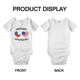 thumbnail image 3 of Chilean American Flag Two Hearts Baby Bodysuit Baby Clothes (White, 0-3 Months), 3 of 5