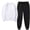 White, variant on Winter Save Big! Kiplyki Women's Gym Sport Suit Solid Round Neck Pullover Casual Sports Pants Sports Set