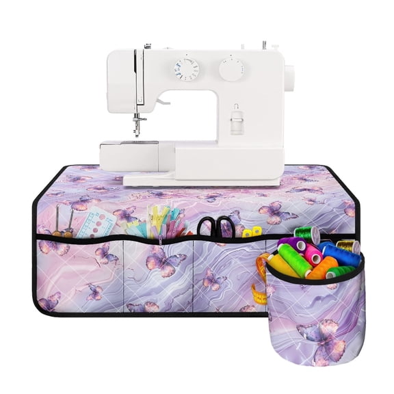 HELLHERO Sewing Machine Pad Lightweight Butterflies Pattern Sewing Accessories Sewing Machine Dustproof Easy to Carry for Friend Family Gift
