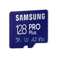 thumbnail image 3 of Samsung PRO Plus MB-MD128KA - Flash memory card (microSDXC to SD adapter included) - 128 GB - A2 / Video Class V30 / UHS-I U3 / Class10 - microSDXC UHS-I, 3 of 4
