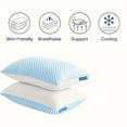 thumbnail image 2 of 2-Pack Hotel Quality Non-Collapsing Down Alternative Cooling Pillows | King Size, Polyester and Viscose Cover, Memory Foam Filling, Machine Washable, 2 of 8