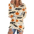 thumbnail image 2 of IMENGL Fashionable casual printed pullover with pockets plush, Gold M, Size M-4XL, 2 of 5