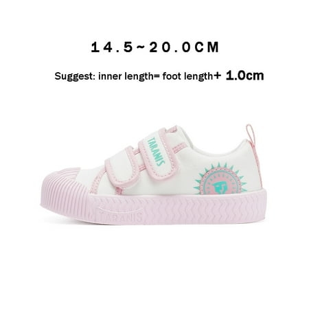 

TARANIS Double Velcro Fashion Round Toe Versatile Kids Canvas Shoes