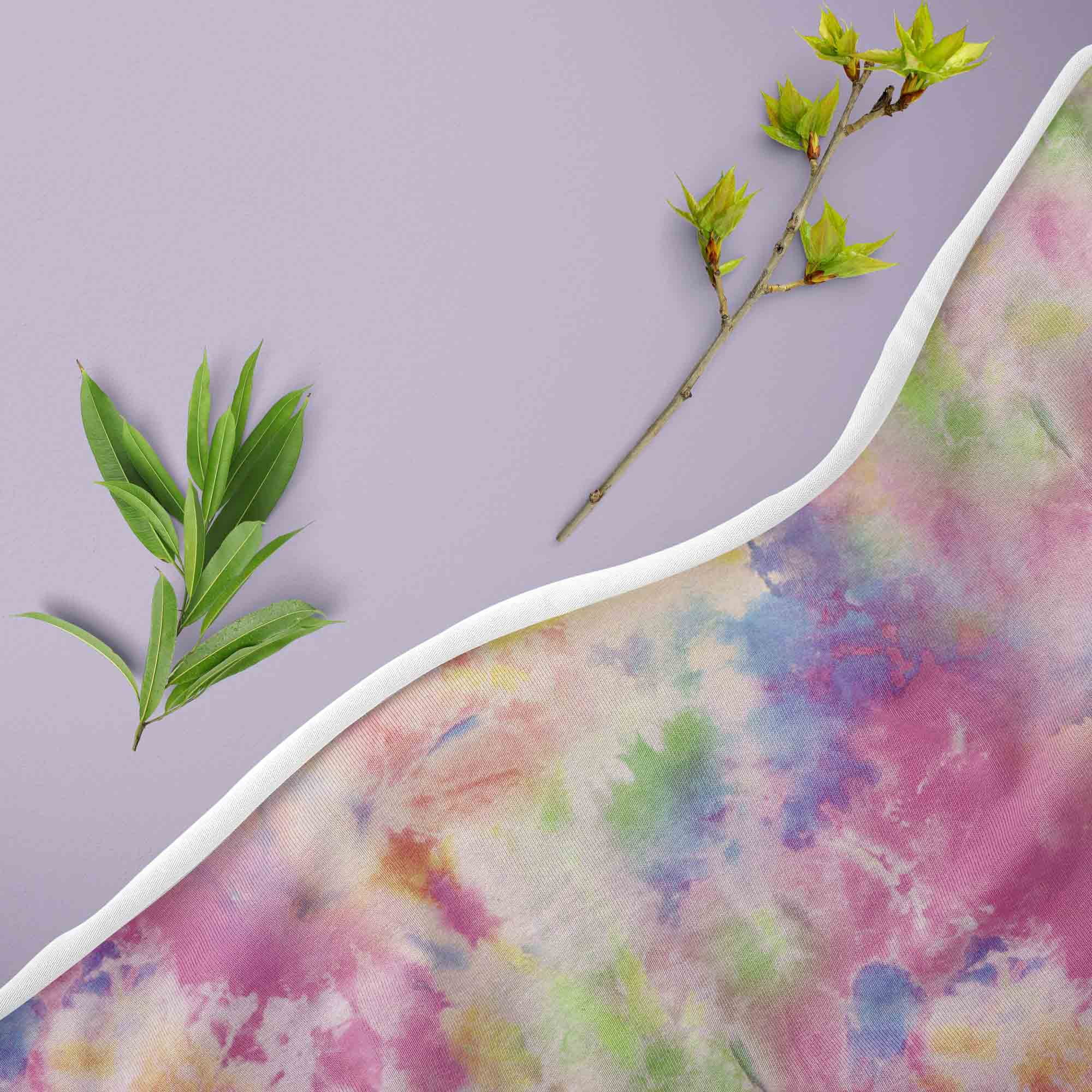 David Textiles 58" Poly-Spandex Tie-Dye Grunge Fabric By the Yard, Pastel