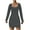 Gray, variant on Lovskoo Women's Fall Winter Ribbed Dress Basic Round Neck Long Sleeve Solid Bodycon Pencil Mini Dress White