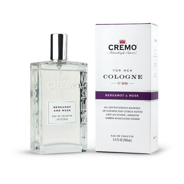 Cremo for Men Cologne No. 09 Bergamot & Musk, 3.4 fl oz Walmart