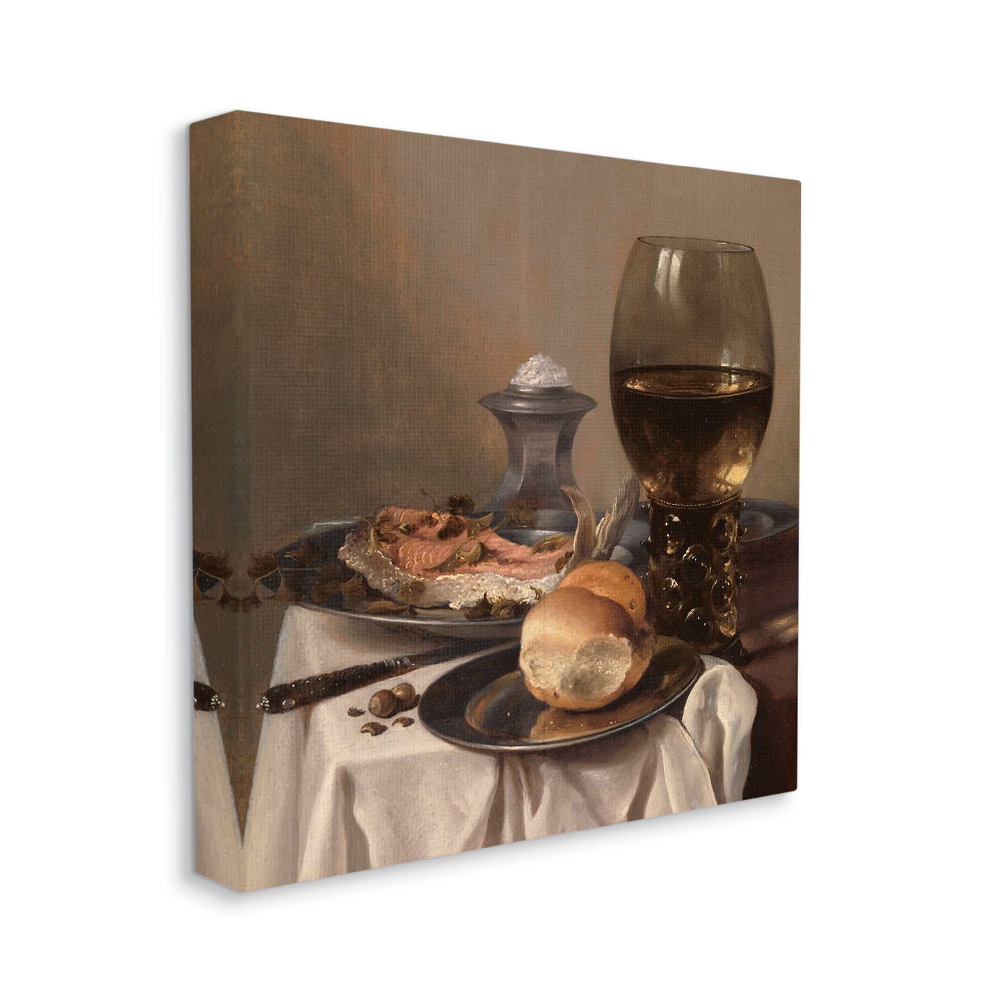Stupell Industries Still Life with Salt Pieter Claesz Classical Painting Painting Gallery Wrapped Canvas Print Wall Art, Design by one1000paintings