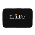 thumbnail image 3 of Goals, Gourds, and Gatherings Life + Ball Red Word Print Bath Mat, 3 of 5