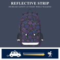 thumbnail image 5 of FORMRS Kids Backpack for School Unisex 17" Casual Bookbag Travel Daypack with Compartment Pockets, Violet Blooms Pattern, 5 of 7